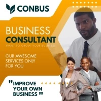 Yellow Business Advisor Consultant Instagram Instagram-bericht template