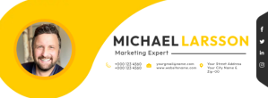Yellow Business Signature Facebook Cover Photo template