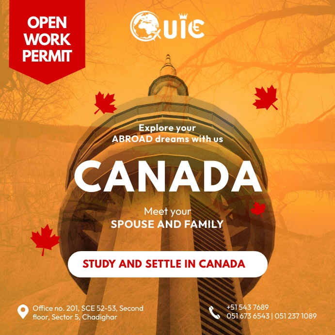 Yellow Canada Immigration Instagram Post Template | PosterMyWall