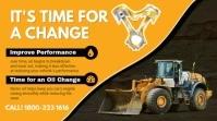 Yellow Car Oil Change Service Video Ad Digital na Display (16:9) template