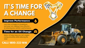Yellow Car Oil Change Service Video Ad Digitale display (16:9) template