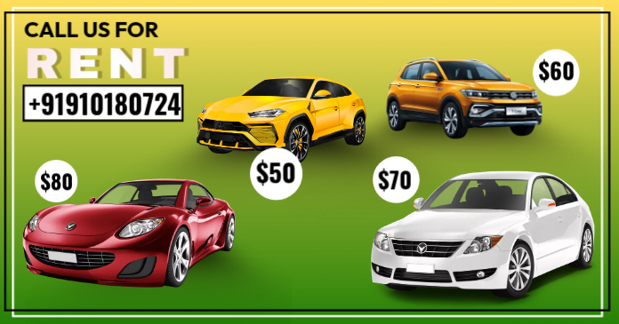 Yellow Car Rental Facebook Shared Image Template | PosterMyWall