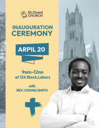 Beige Church Inauguration Flyer Template | PosterMyWall