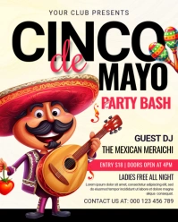 Yellow Cinco De Mayo Instagram Portrait template