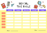6 210 School Timetable Template Customizable Design Templates Postermywall