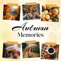 Yellow Autumn Photo Collage Instagram Plasing Template