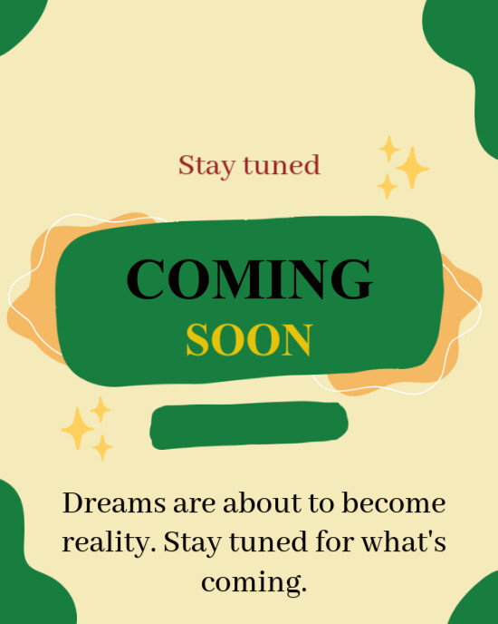 Yellow Collage Coming Soon  Instagram Portrait template