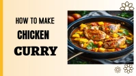 Yellow Collage How To Make Curry Chicken  Youtube Thumbnail template