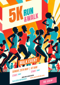 5K Walk & Run Event Flyer Template | PosterMyWall