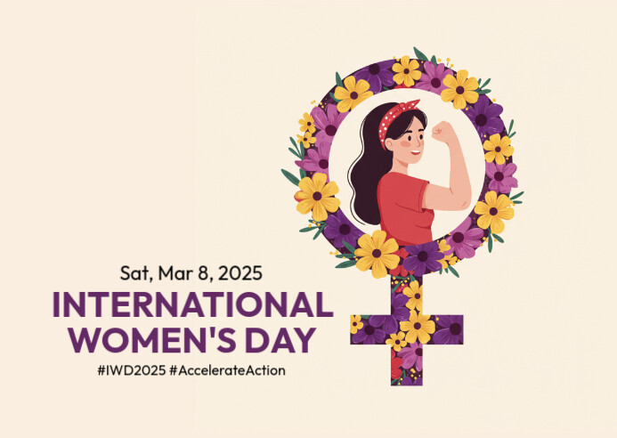 Yellow Collage Women’s Day Sale Postcard Pocztówka template