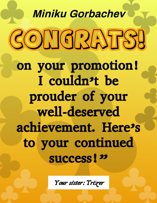 Modèle Yellow Congratulations On Your Achievement Flyer (us Letter ...