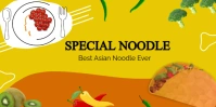 Yellow Creative Noodle Food Promotion Banner Eventbrite-Banner template