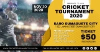 Yellow Cricket Competition Event Tickets Adve Obraz udostępniany na Facebooku template