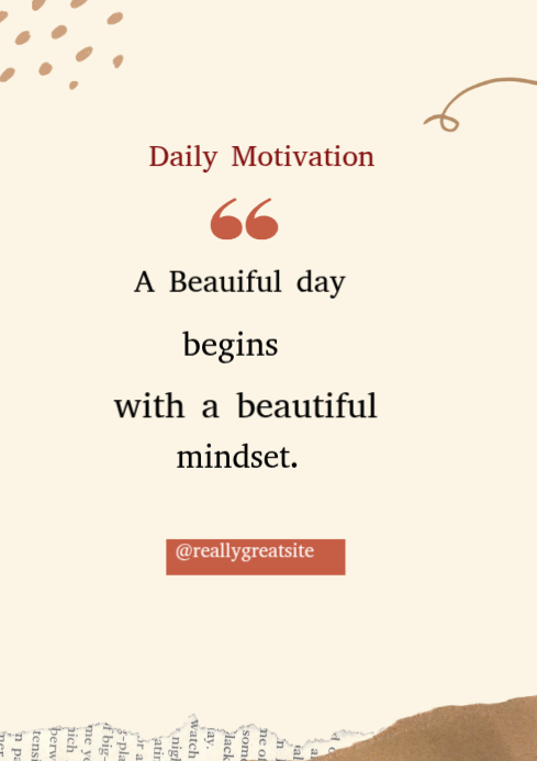 Yellow Daily Motivation A4 Template | PosterMyWall