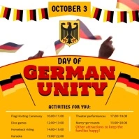 Yellow Day of German Unity Event Square Video template