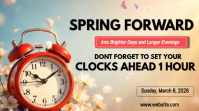 Yellow Daylight Saving Time Reminder Digital Display template