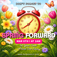 Amarillo Daylight Saving Time Reminder Instagram-bericht Template