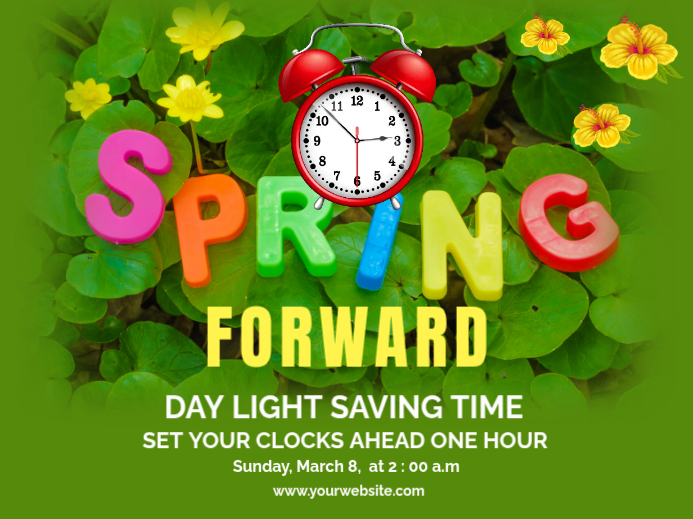 Yellow Daylight Saving Time Yard Sign Template | PosterMyWall
