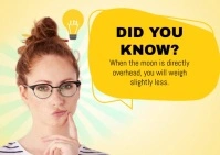Yellow Did You Know Postcard template