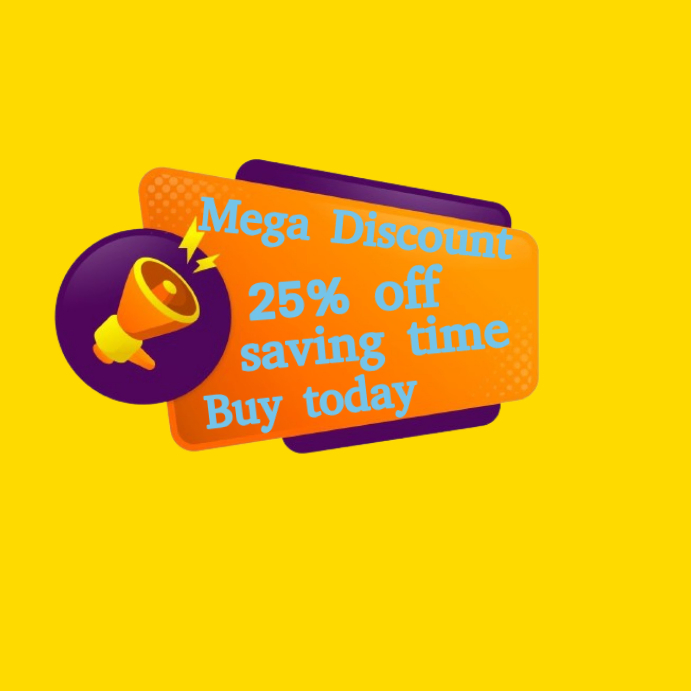 Yellow Discount Promotion Instagram Post Template | PosterMyWall