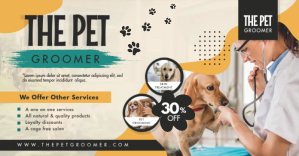 Yellow Dog Grooming Facebook Shared Image template