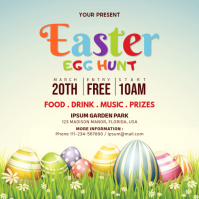 Yellow Easter Egg Hunt Instagram Post template