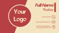 Yellow Elegant Red-brown & Sand Professional Card – 3.5x2 Inch Business Card Visitkort template