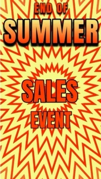 Yellow  End Of Summer Sale Video Ad Digital D template