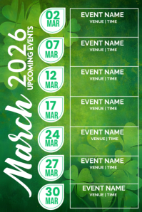 Yellow Event Calendar Pinterest Graphic template