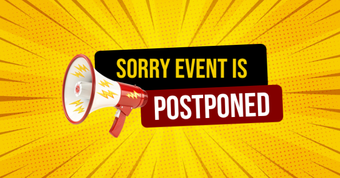 Event Postponement Template | PosterMyWall
