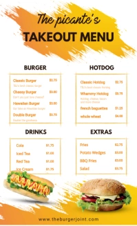 Yellow Fast Food Restaurant Takeout Delivery US Legal template