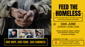 Negro Homelessness Awareness Tampilan Digital Template