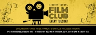 Yellow Film Club Online Registration Banner Facebook Cover Photo template