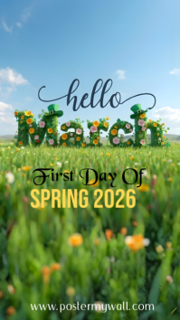 Yellow First Day of Spring Instagram Story template