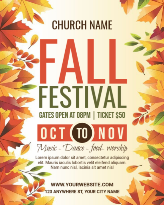 Copy of Yellow Floral Autumn Fall Instagram Portrait | PosterMyWall