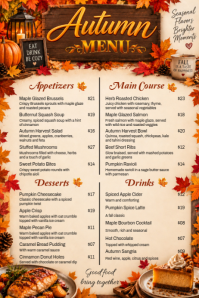 Giallo Autumn Menu Poster Template