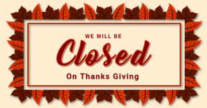 Gul Thanksgiving Closure Announcement Facebook-Veranstaltungscover Template