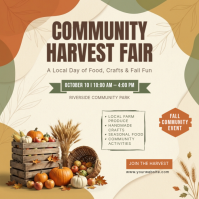 Żółty Community Harvest Fair Instagram Post Template