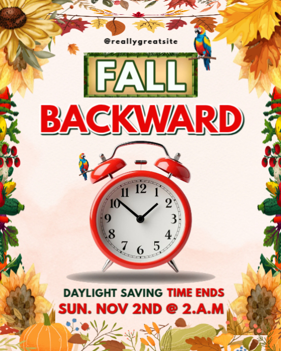 Daylight Saving Time Reminder Template | PosterMyWall