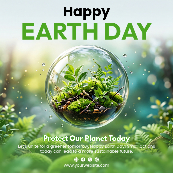 Copy of Yellow Floral Earth Day Instagram Post | PosterMyWall