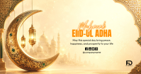 Yellow Floral Eid-ul-Adha Celebration Facebook Shared Image delt Facebook-billede template