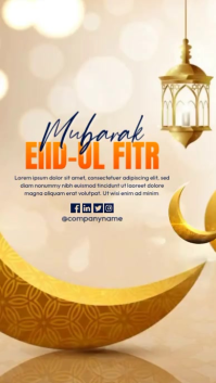 Yellow Floral Eid-ul-Fitr Celebration Instagram Story Video template