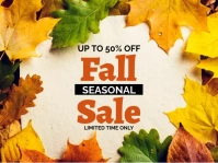 Yellow Floral Fall Sale Yard Sign Znak podwórkowy template