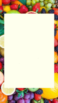 Yellow Fruit Border Digitale display Template