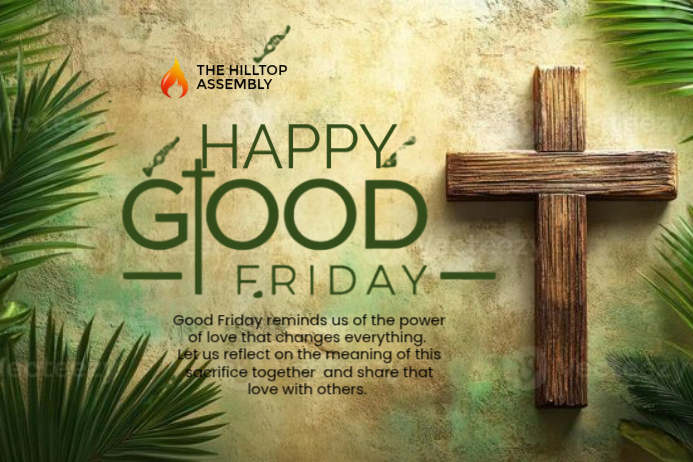 Yellow Floral Good Friday Poster Template | PosterMyWall