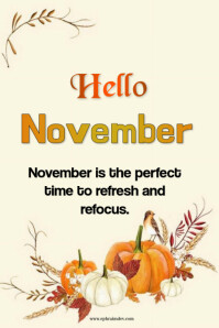 Joyful Hello November Poster Template | PosterMyWall