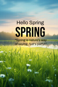 hello spring Template | PosterMyWall