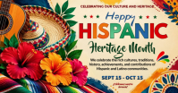Yellow Hispanic Heritage Month Celebration Obraz udostępniany na Facebooku Template