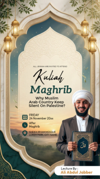 Желтый Islamic Lecture Event Instagram Story Template