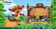 Yellow Floral Jungle Adventure  Facebook Event Cover template